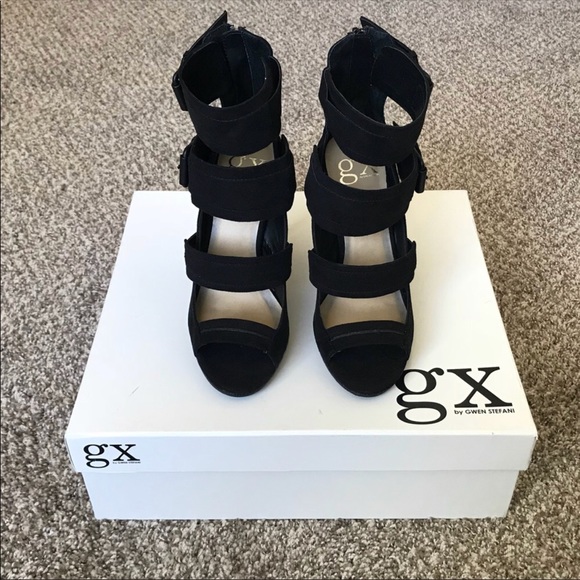 Black Caged Heels - Picture 2 of 5